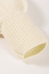 Openwork Wavy Striped Round Neck Sweater