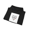 Minimal Geometric Heart Hoodie | modern heart design, punk heart by Tristan’s Treehouse