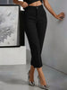 Women's High-Waisted Straight-Leg Pants – Drapey Cropped Fit by FitiqueFit