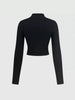 Heart Safety Pin Long Sleeve Crop T-Shirt by Simply Love