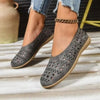 Women's Chunky Heel Wedge Pumps – Wide Size Full-Grain Leather by FitiqueFit