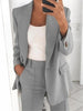 Lapel Blazer & Slim-Fit Trousers Two-Piece Suit – 10 Colors XS–5XL by FitiqueFit