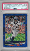 Graded 2020 Panini Donruss Optic Albert Okwuegbunam #124 Blue Scope Rookie RC Football Card PSA 10 Gem Mint