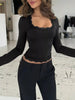 Lace Trim Long Sleeve T-Shirt by Simply Love