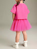 Children's Round Neck T-Shirt and Skirt Set by Simply Love