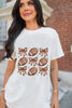 White Football Fashion Bow Print Cotton Blend T Shirt by Wild and Free Boutique