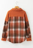 Plaid Button Up Long Sleeve Jacket Classic & Timeless Lightwear Outerwear For women and Girls by Stevvex