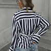Women's Striped Long-Sleeve Loose Shirt – S–2XL by FitiqueFit
