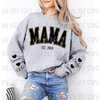 Leopard Mama Varsity With Names | Sweatshirt by The Neeley Design Co Wholesale