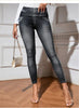Denim-Look High-Waist Butt-Lifting Yoga Pants – Slimming Elastic Fitness Leggings by FitiqueFit