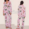 Women's Christmas Pajama Set - Elegant Long Sleeve Top & Pants, Comfortable Home Wear for Fall Winter & Holiday Gift