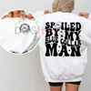 "Spoiled by My Blue Collar Man" Sweater – Cozy Crewneck, Love & Appreciation Gift for Her by Dog Mom Hat