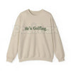 He’s Golfing Sweatshirt | Funny Golf Widow Crewneck | Humorous Country Club Pullover | Sarcastic Weekend Golfer Jumper | Aesthetic Golf Humor Shirt | Soft Cozy Sporty Lifestyle Top
