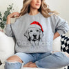 Ash Grey "Santa Paws" Dog Christmas Crewneck – Cozy Pet Lover Holiday Sweatshirt