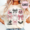 Comfort Colors® Pink Girly Bows Halloween Tee – Cute Ghost Shirt by Dog Mom Hat