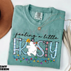 Feeling A Little Frosty' Comfort Colors® T-shirt – Cute Snowman Tee by Dog Mom Hat
