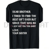 Retro Funny Father's Day Gift T-Shirt for Brother by Dog Mom Hat