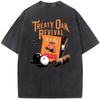 Treaty Oak Revival 230G Washed Cotton T-Shirt - Men's Casual Graphic Tee by Dog Mom Hat