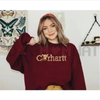 Highland Cow Sweatshirt – Western Cute Cow Crewneck by Dog Mom Hat