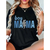 "Boy Mama" Retro Checkered T-Shirt by Dog Mom Hat