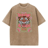 Wayii Fashion Acid Wash Vintage "The Heavens" Tiger T-Shirt by Dog Mom Hat