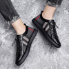 Black Mens Fashion Sneakers Breathable Skateboard Shoes High Quality Trainers Shoes Casual Genuine Leather Casual Shoes Fashion Comfortable Walking Shoes by Stevvex