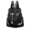 Cloth Backpack Female Embroidery Backpack Bag Nylon Anti-Theft Waterproof Women's Backpack Fashionable Anti-theft Women Backpacks Nice Print School Bag High Quality Large Capacity Backpack ( by Stevvex