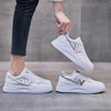 Spring Fashion Breathble Women Sneakers Leather Platform Shoes Women Lace Up Casual Shoes White Fashion Sneakers White PU Leather Platform Sneaker For Women Lace Up Walking Sneakers by Stevvex