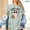 'Boo-Jee' Ghost Comfort Colors® T-Shirt – Luxury Spooky Status Shirt by Dog Mom Hat
