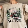 Polar Express "Believe" Christmas Sweatshirt – All Aboard Polar Express Hoodie, Festive Holiday Gift Idea by Dog Mom Hat