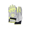 Youth Fastpitch Batting Gloves - Grey and Neon Green