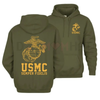 USMC Semper Fidelis Marine Corps Hoodie – Classic USMC 250th Eagle Globe Anchor Pullover by Dog Mom Hat