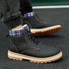 Business Soft Mens Boots Winter Shoes Waterproof Snow Boots With Warm Plush Winter Footwear Casual Boots Winter Hiking Boots Lining Outdoor Anti Slip Outdoor Sport Shoes by Stevvex