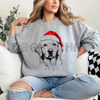 Santa Paws Christmas Dog ASH GREY Sweatshirt by Dog Mom Hat