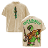 Green Ranger Power Rangers Oversized T-Shirt - Lightweight Acid Washed Tee by Dog Mom Hat