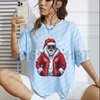 African American Santa Christmas Pajama-Style T-shirt by Dog Mom Hat