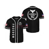 "Freedom" Black & White Baseball Jersey – Unisex 90s Vintage Sportswear, Casual Street Style Top by Dog Mom Hat