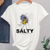 Women's "Salty Girl" Vintage T-Shirt – Trendy Umbrella Top for Her by Dog Mom Hat
