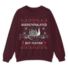 Funny Opossum Christmas Sweatshirt – "Overstimulated But Festive" Ugly Holiday Top