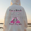 Custom Generation Skull Hoodie – Gen X, Boomers, Millennial "Don't Try Me I'm The B*tch" FAFO Slogan, Two-Sided Cotton Tee by Dog Mom Hat