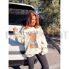 Fashion Leopard Graphic Top Sweatshirt by Dog Mom Hat
