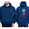 'Dirty Hand Clean Money' Mexican Flag Skull Hoodie by Dog Mom Hat