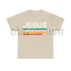 Vintage "Jesus King" T-Shirt – Classic Christian Cotton Menswear Tee, Retro Religious Graphic Shirt by Dog Mom Hat