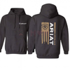 Ariat American Flag Graphic Pullover – Unisex Western Lifestyle Patriotic Hoodie by Dog Mom Hat