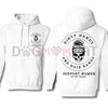 "Dirty Hands and Hair Bands" Skull Blue Collar Hoodie & Crewneck – Support Women In The Trades, Skilled Trades Cotton Fabric Pullover by Dog Mom Hat