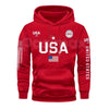 Patriot USA Flag Print Hoodie – Men’s American Heritage Fleece Sweatshirt, Vintage Stars & Stripes Graphic Pullover, Made in the USA