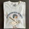 "Boy Mom" T-Shirt – Outnumbered By Boys Goose Graphic Tee by Dog Mom Hat