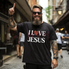 Vintage "I Love Jesus" Print T-Shirt by Dog Mom Hat