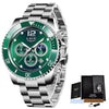 Multifunctional Mens Business Watch Luxury Military Quartz Stainless Steel Round Analog Wrist Watch For Men by Stevvex