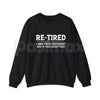 Re-Tired Lazy Retirement Shirt – Funny Pun Retiree Hoodie & Sarcastic Relaxing Gift Sweatshirt